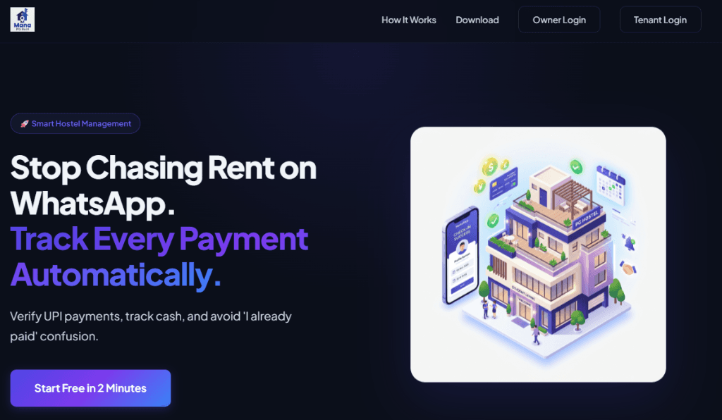 Mana PG Rent screenshot